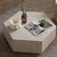 Table basse hexagonale en pierre frittée