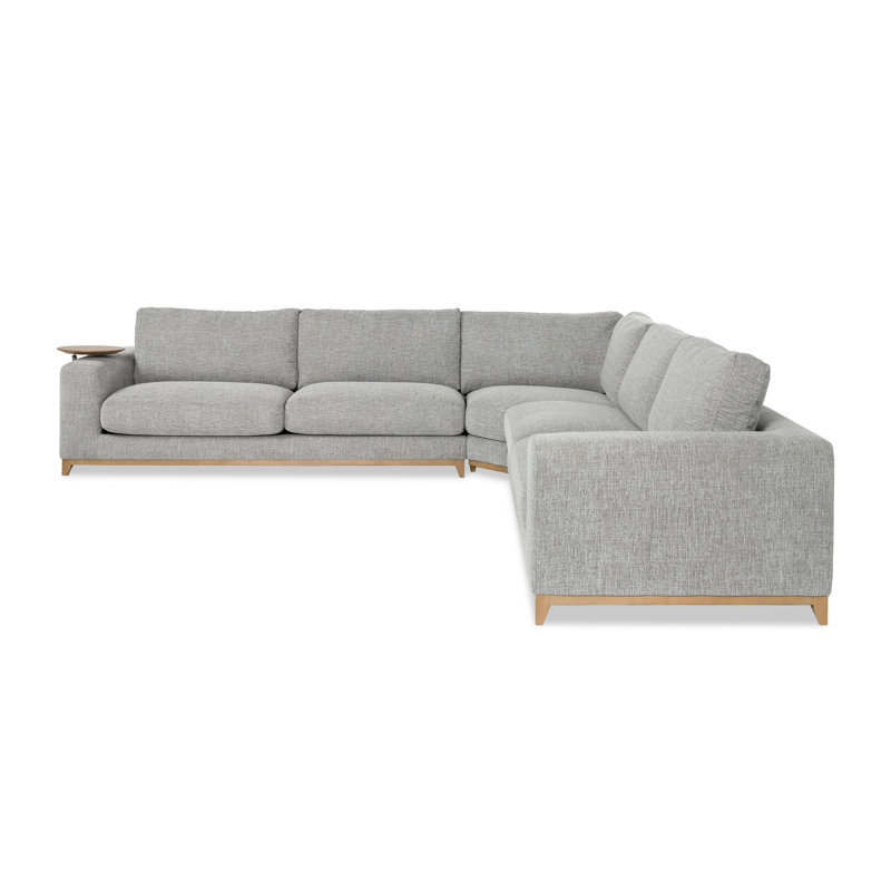 Donovan 3 - Piece Sectional, Gray Polyester Blend