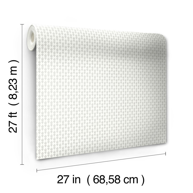 Rouleau de papier peint lisse Petal L 27 po x l 27 po, Blanc