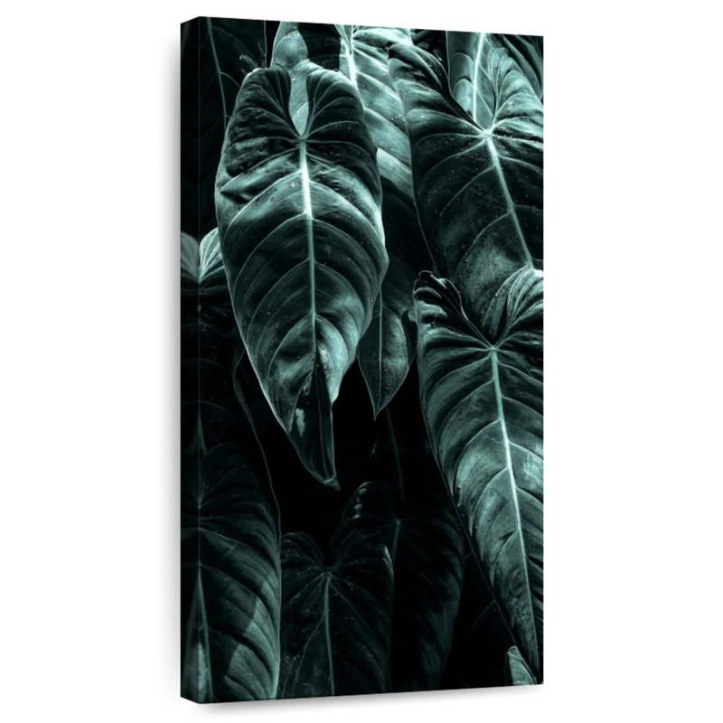 Green Jungle Leaves, 30" H x 15" W