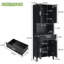Armoire de salle de bain haute autoportante - Rangement élégant avec 2 armoires, 4 portes à fermeture douce, 2 tablettes réglables et tiroir, organisateur de salle de bain de haute qualité-761259702