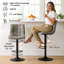 Tabouret de bar pivotant à hauteur réglable avec dossier pour îlot de cuisine-1663195469-1663195319