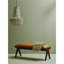 Waylan Genuine Leather Upholstered Bench