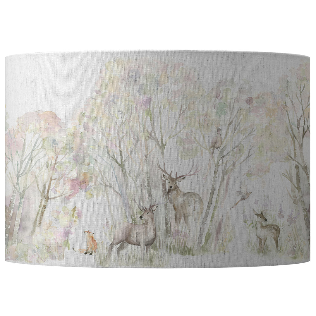 25cm H Cotton Round Lamp Shade in Cream