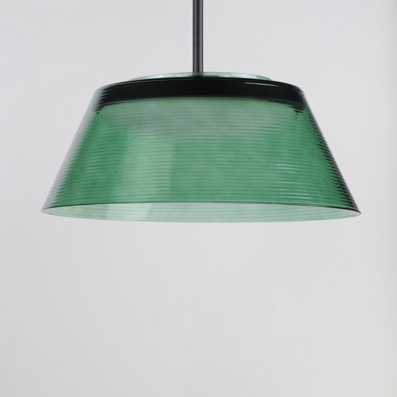 Jensen-Single Pendant, Green, Black
