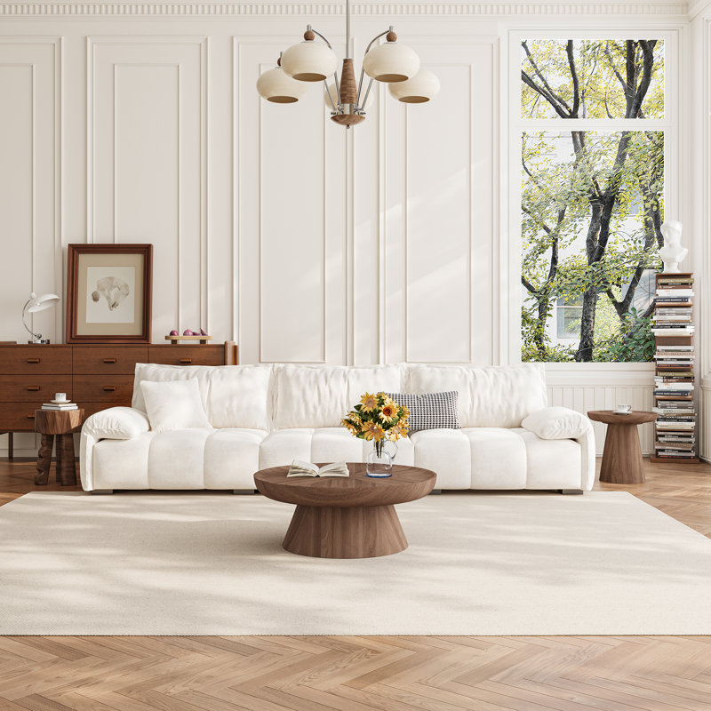 Table basse ronde en bois 35,4 po, finition espresso