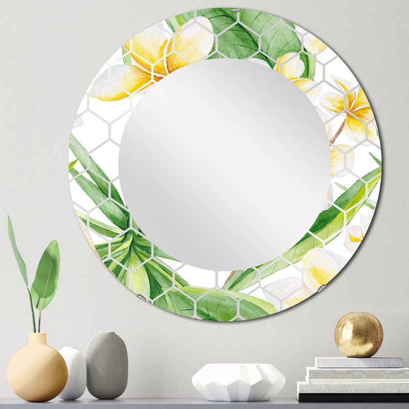 Miroir mural traditionnel Tropical, 24 po x 24 po