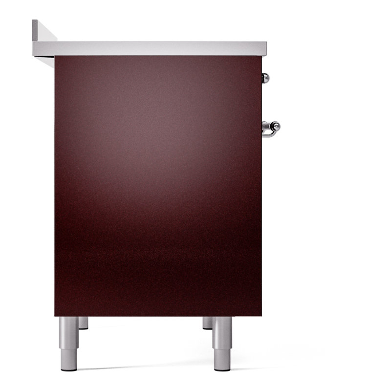 ILVE Nostalgie II 40 in Induction Range, Burgundy/Chrome