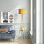 Christiana 185cm Mustard Tray Table Floor Lamp-1413638420