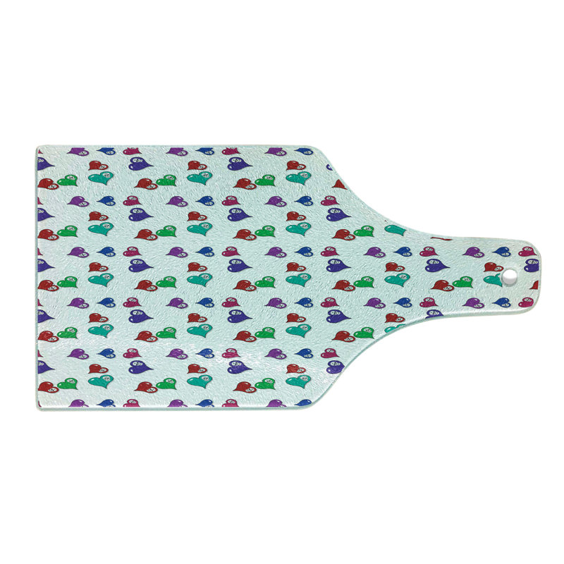 Multicolore planche à découper en verre trempé Ambesonne