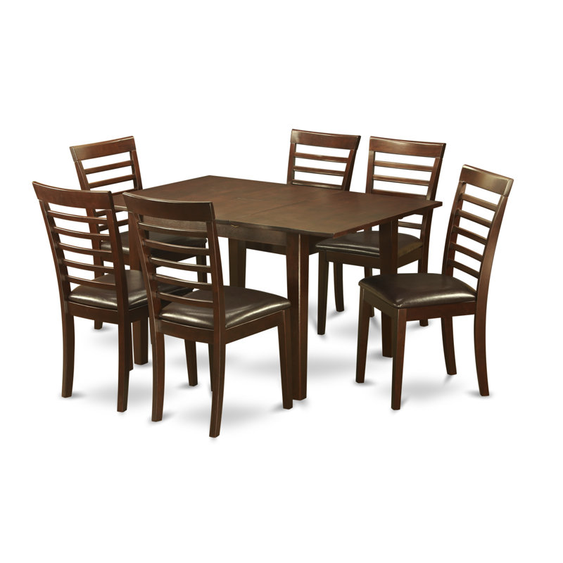 Ensemble de table de salle à manger 7 pièces 7 pièces en acajou, Brun