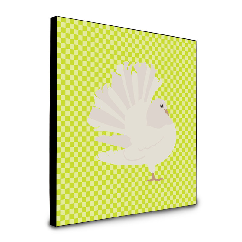 Panneau mural d’art fantail pigeon Marlise, Vert