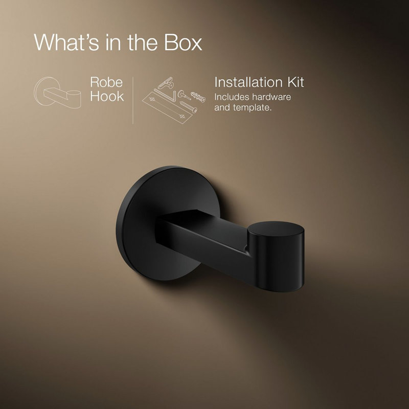 Components™ Robe Hook, Matte Black