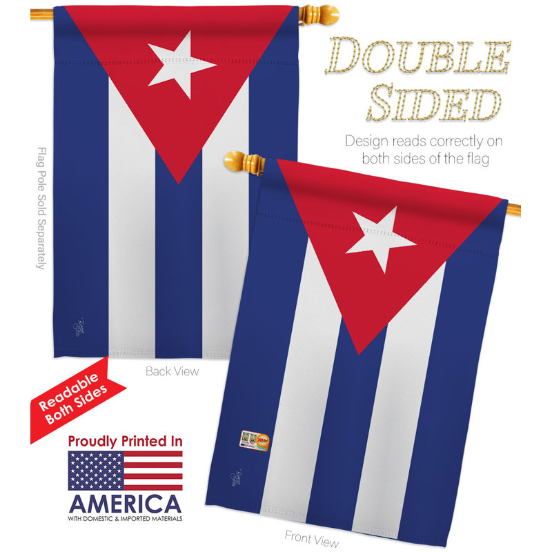Double Sided 40'' H x 28'' W Polyester Flag Set