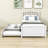 Twin Solid Wood Platform Bed with Trundle-1556107394