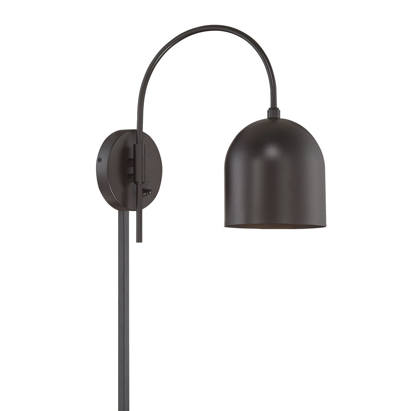 Applique murale réglable 1 lumière Meridian en bronze huilé, Bronze huilé