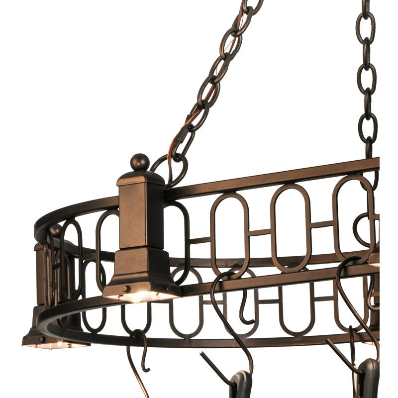 Revival Deco Oblong Handcrafted Hanging Pot Rack