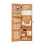 Armoire pour armoire à bijoux en bois massif avec miroir pleine grandeur, verrouillable au mur 47,5 x 14,3 po avec lumière DEL-91780254