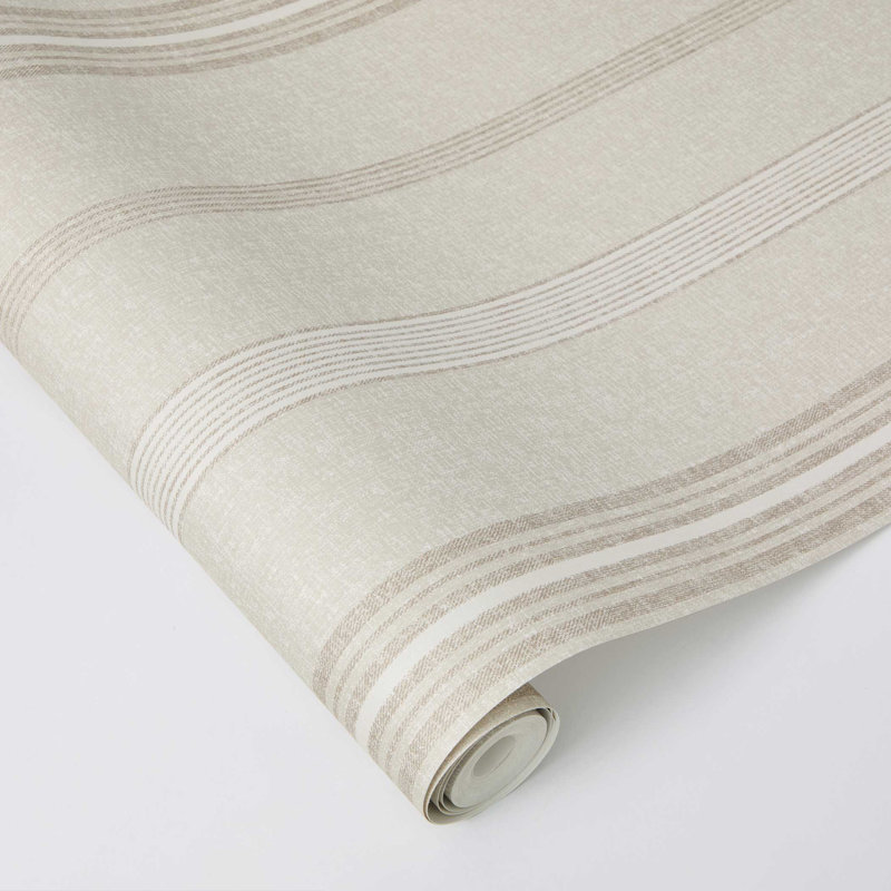 Anatolia Stripe Textured Peel and Stick Wallpaper By Pure Salt, Beige