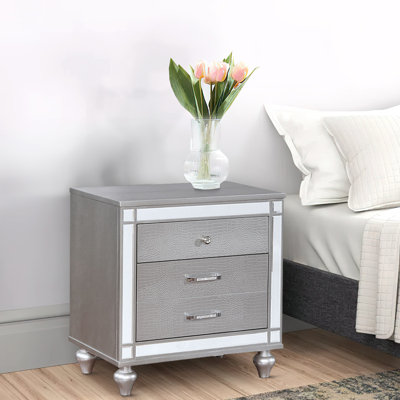 Meghean 28'' W Solid Wood Nightstand