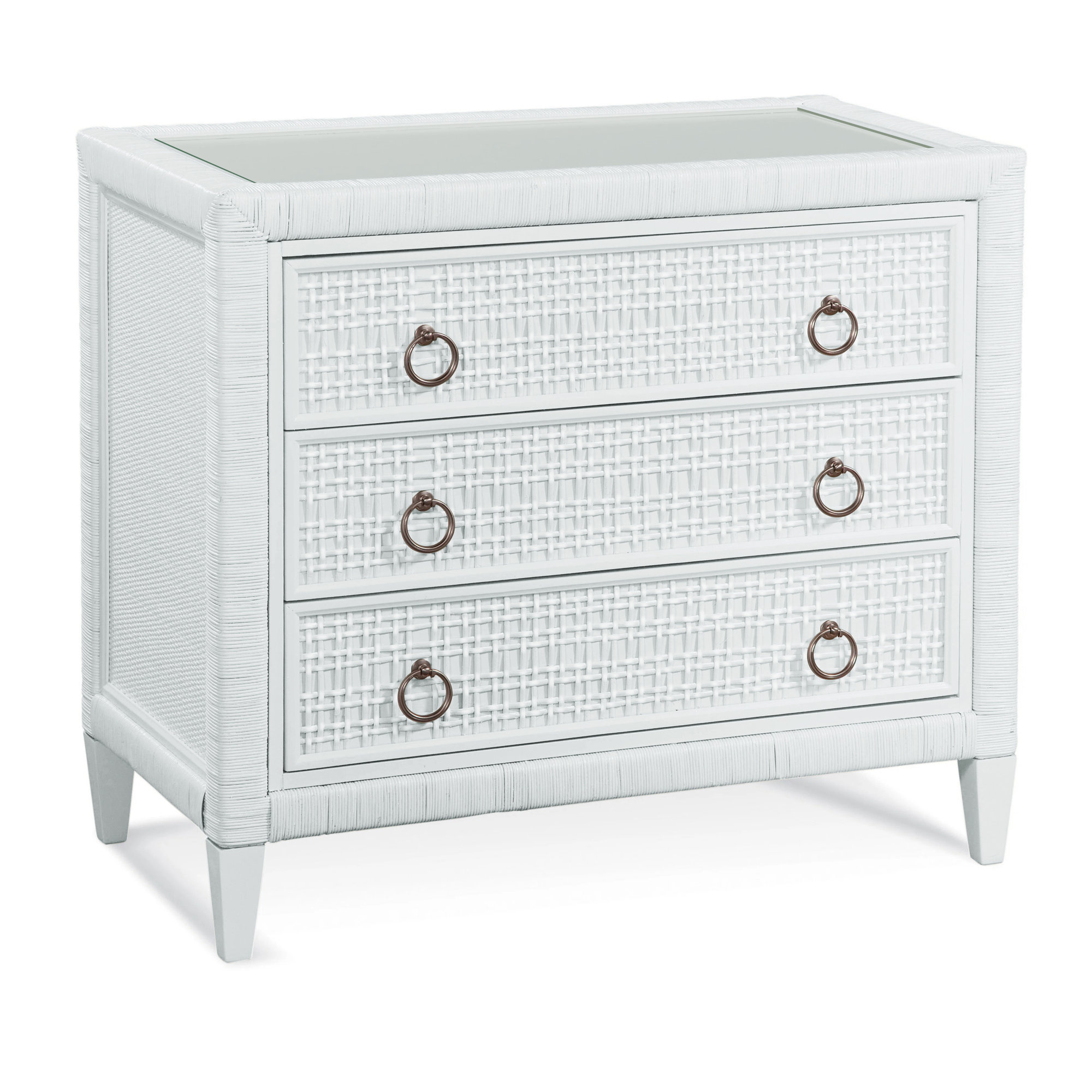 Monterey 3 Drawer 36" W Dresser, Frost White, Yes, Satin Nickel