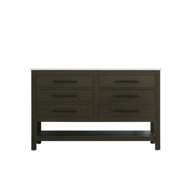 Meuble-lavabo simple 54 po_Moderne_VF60554, Brun moka, 54"