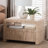 Bali & Pari Hannah Bohemian Woven Grasscloth 1-Drawer Nightstand