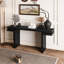 66 po extra large, placage de bois véritable, noir, table, console, couloir, entrée rapide, 66 po, minimaliste, cas d'utilisation multiple, maison, rangement, structure