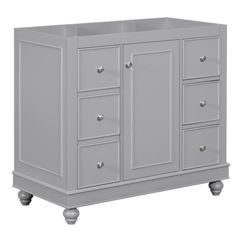 [Cabinet seulement] Meuble-lavabo gris de 36 po (lavabo non inclus)
