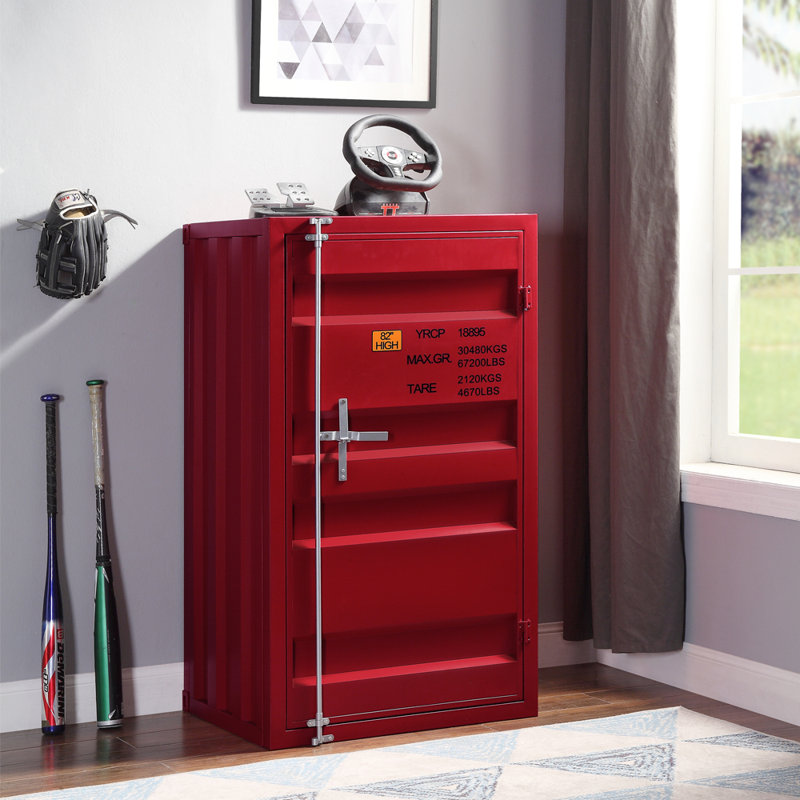 Commode combinée Maxxie, Rouge