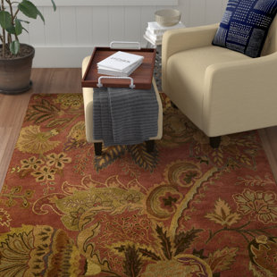 Morgan Hand-Tufted Wool Flame Red Area Rug