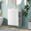 Meuble-lavabo moderne avec beaucoup de rangement et un design élégant, idéal pour les salles de bain organisées et magnifiques.