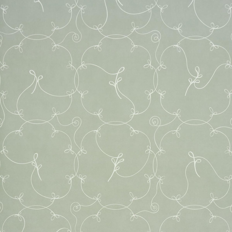 Papier peint Schumacher X Backdrop Broderie, Vert