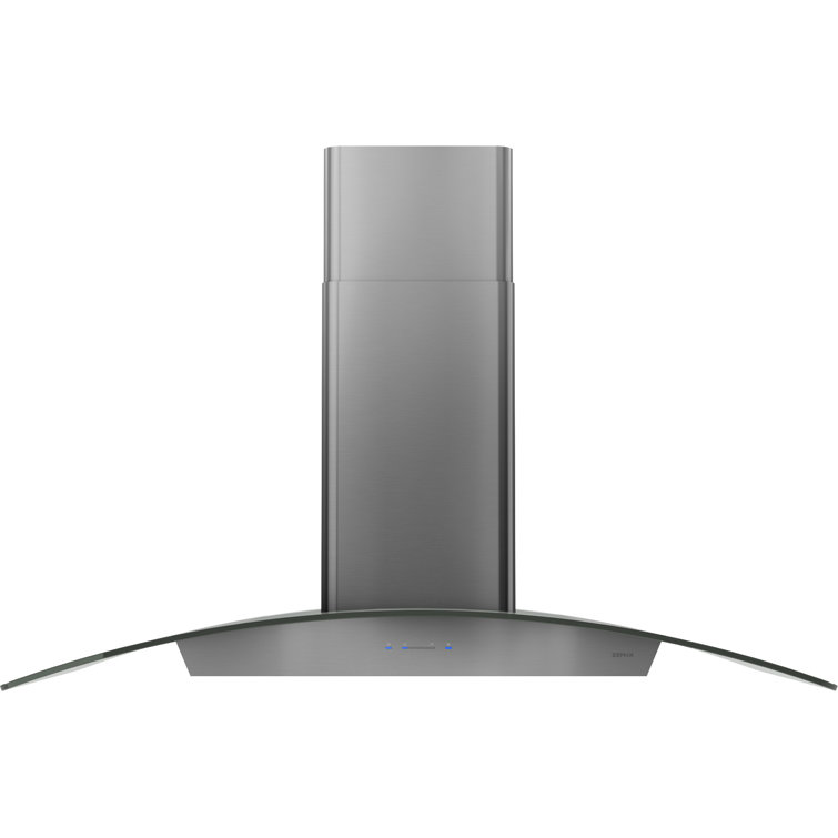 Core Zephyr 36" 600 CFM Island Mount Range Hood with LED Lighting in Black Stainless Steel