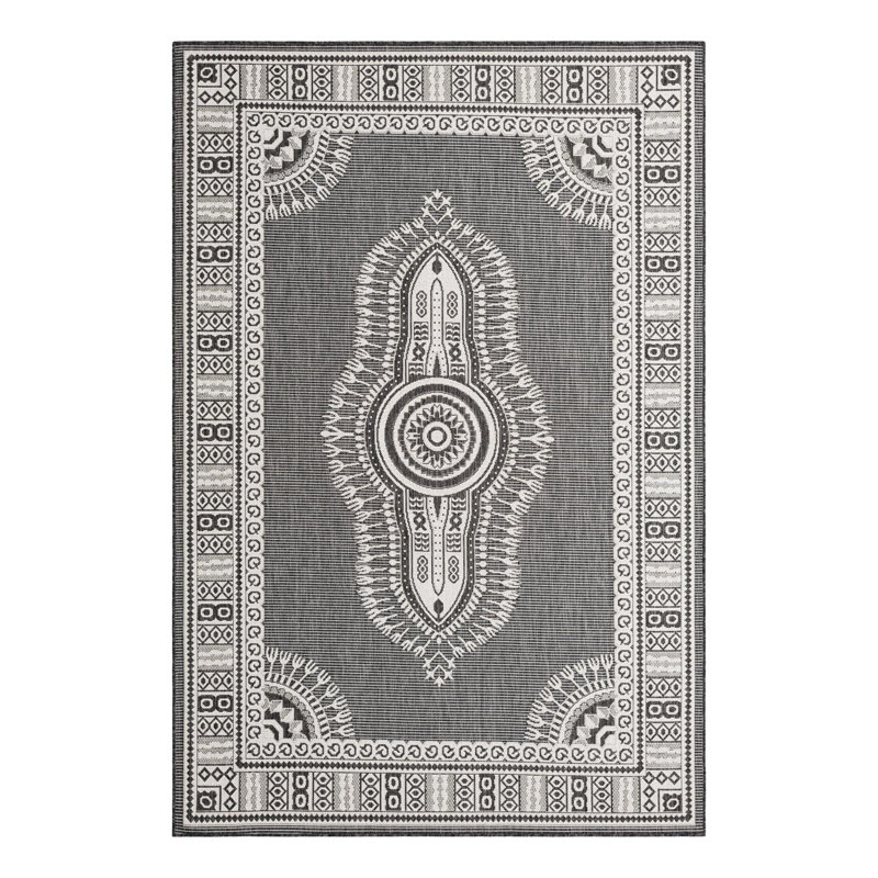 Indoor/Outdoor Traditional Area Rug, Rectangle 6'1" x 9'