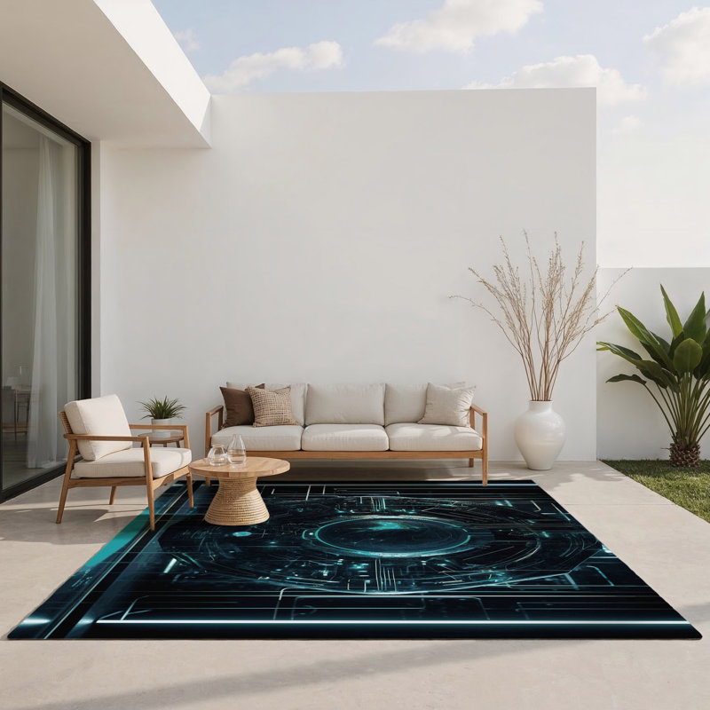 Twilight Beam Indoor And Outdoor Area Rug, Rectangle 2' x 3'
