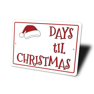 Enseigne en aluminium Days 'Til Christmas