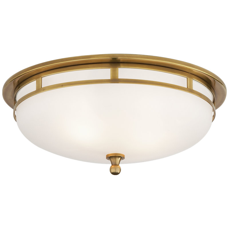 2 - Light Flush Mount, Polished Nickel, 4" H x 10" W x 10" D