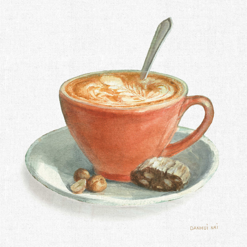 «Wake Me Up Coffee III», impression sur toile par Danhui Nai, H 12 po x l 12 po x P 1,25 po