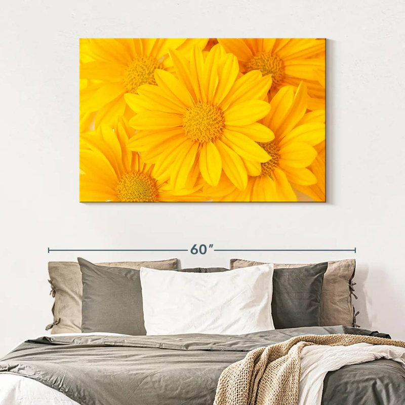 Marguerites jaunes Harnek, H 32 po x l 48 po