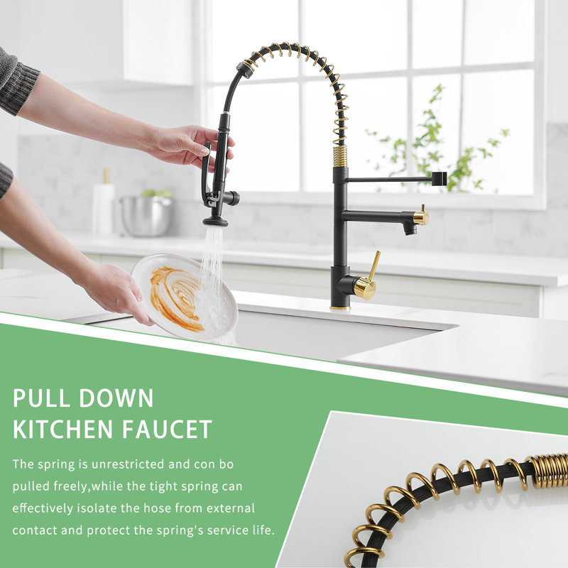 Robinet de cuisine avec douchette extractible, robinet d'évier à poignée simple | Idée de cadeau