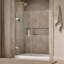 Composed 57-1/4-In58-In W X 71-1/2-In H Frameless Pivot Shower Door With 3/8-In Crystal Clear Glass And Back-To-Back Vertical Door Pulls-1101707525