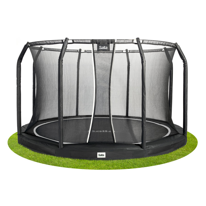 Salta Premium Ground Including Safety Net 366cm - Black