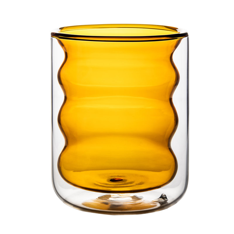 Amber Glass 6.76oz Water and Juice Set of 4