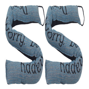 Saying Draft Stopper Fabric Draft Excluder (Set of 2)
