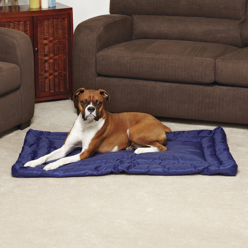 Roundtree Pet Bed, Medium / Large (36" W x 23" D x 5.5" H), Blue