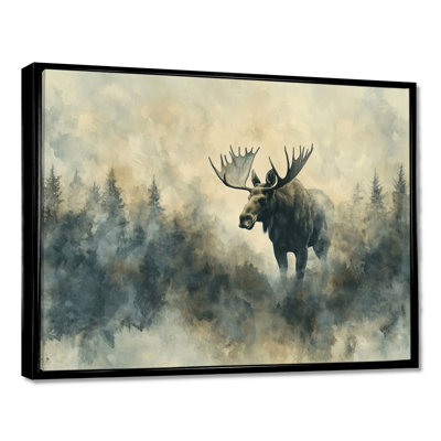 Gratianna Moose In The Mist Of Canada I - Moose, art mural