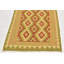 Tapis en laine rouge/vert 3 pi 2 po x 4 pi 10 po one-of-kind à la main-noué la new age Elland