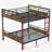 Metal Bunk Bed, Industrial Detachable Bunkbeds With Safety Guard Rails