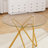 35.4-Inch Round Tempered Glass Dining Table, Suitable For 1-4 People, Space-Saving Small Kitchen Dining Table, Equipped With Sturdy Metal Table Legs, Suitable For Dining Room, Living Room,Gold
